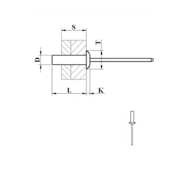 ILF  3208 INOX-INOX ZÁRT FÉLGÖMBFEJ DSU