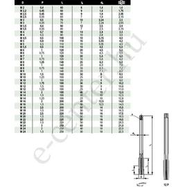 Anyamenetfúró M 2 WS hosszú B 3074