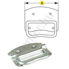 Ládafogantyú horganyzott 110 mm