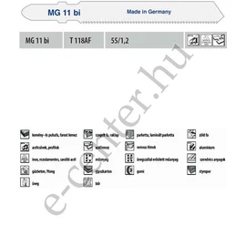 Szúrófűrészlap Abraboro MG11 bi (T118AF)