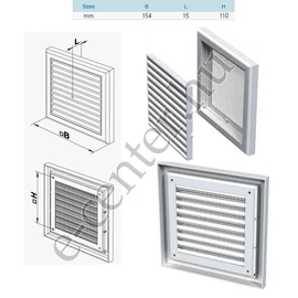 VENTS MV 100 S Szellőzőrács Szúnyoghálós