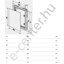 Burkolható csempeajtó 20x20 csempézhető, Vents