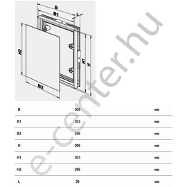 Burkolható csempeajtó 30x30 csempézhető, Vents