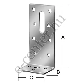 Aszimmetrikus sarokösszekötő 90x120x40x4 mm Vormann