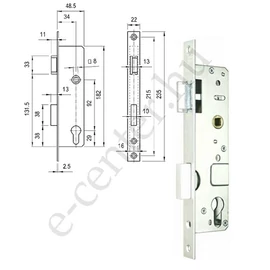 Zár 3397/35/V portálzár 5cm portál balos