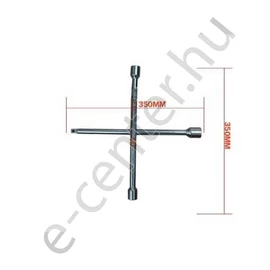 Keresztkulcs 350 mm, 17x19x21x1/2 col, Harden