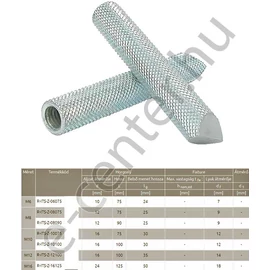 Menetes fém hüvely ragasztáshoz M 10x75, Rawl R-ITS-Z-10100.