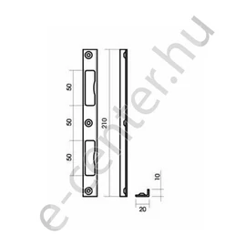 Zárólemez Tesla zárakhoz /72 mm