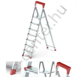 Létra háztartási alu 8 fok 150 kg MHT, EN131