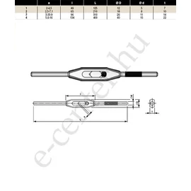 Menetfúró hajtóvas 3,5-9,0mm M6-14-ig