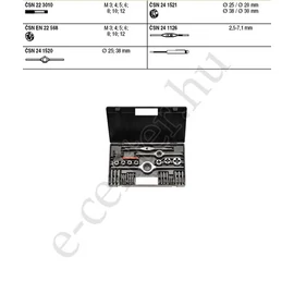 Menetmetsző és menetfúró készlet M3-M12 WS