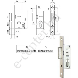 Zár 35/22 europortál (5V) europartál reteszzár másodzár