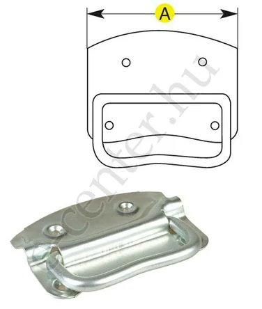 Ládafogantyú fekete 110 mm