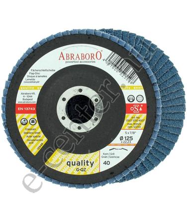 Lamellás csiszoló inox 125mm K60 G-QZ Abraboro