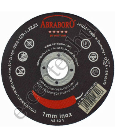 Vágótárcsa 125X1,0X22 inox premium Chili Abraboro