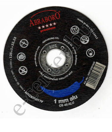 Vágótárcsa 125X1,0X22 Alu Chili premium Abraboro