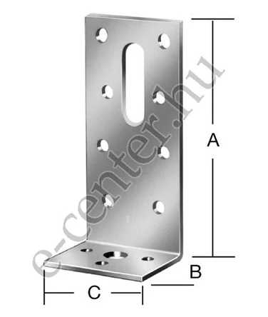 Aszimmetrikus sarokösszekötő 35x110x40 mm