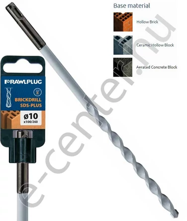 Üreges tégla fúró 8x260, Rawlplug Brickdrill