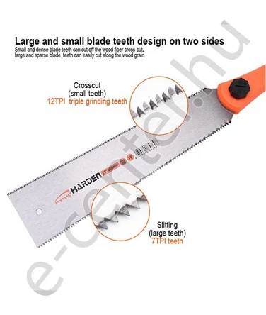 Japán fűrész két oldalon fogazott, Harden