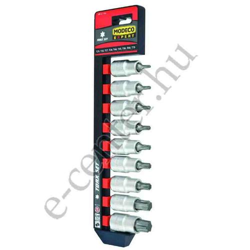 Dugókulcs készlet 1/2" Torx 20-70  Modeco 4097