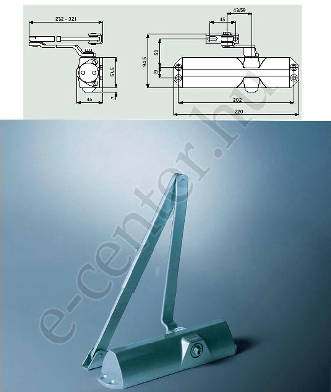 Dorma TS-68 ajtócsukó fehér