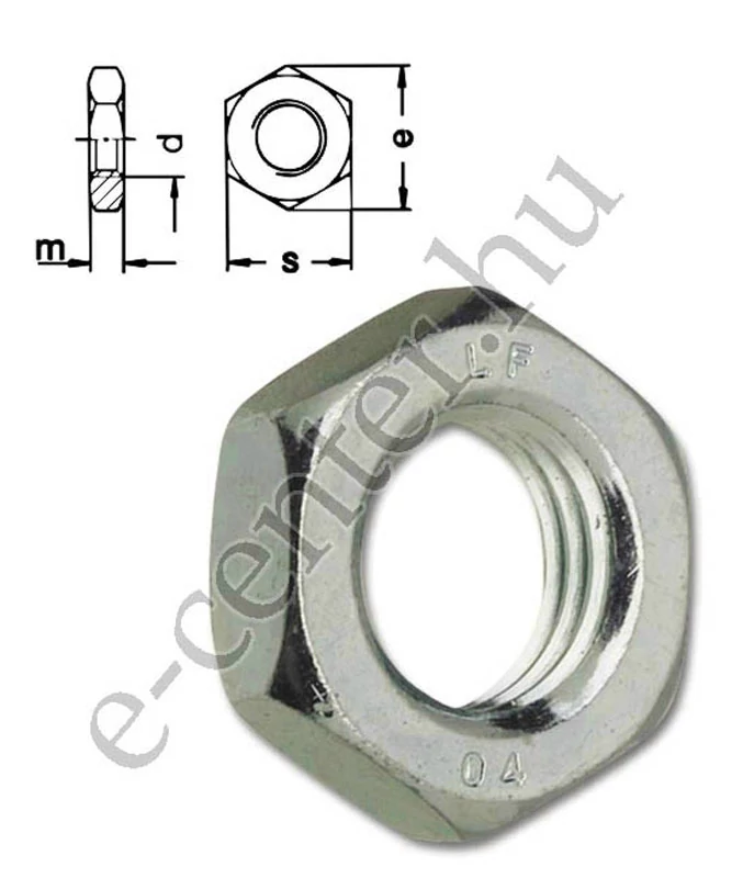 Alacsony anya M 12 horganyzott DIN439