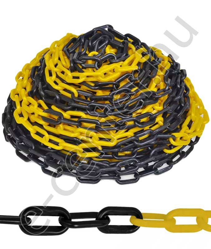 Műanyag lánc sárga-fekete 70040 10 m-es csomag