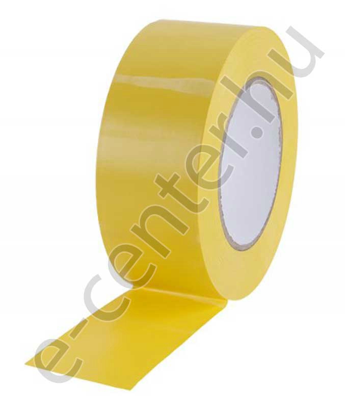 Öntapadó jelzőszalag, sárga, 50 mm x 50 m 38949